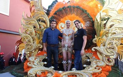 La Reina del Carnaval de Santa Cruz 2017, estrella de la Cabalgata de Carnaval de Tegueste