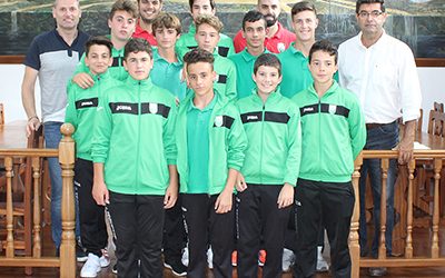 Recepción oficial al equipo Infantil A del  Club Deportivo Alirón Fútbol Base de Tegueste