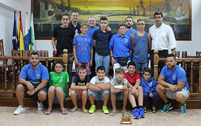 Recepción oficial al equipo alevín de la Escuela Municipal de Lucha Canaria de Tegueste, campeón de Tenerife 2016-2017