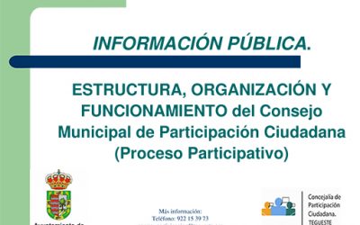 La Concejalía de Participación Ciudadana crea una Comisión de Trabajo para la creación del Consejo Municipal de Participación de Tegueste