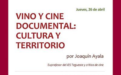 AVITE organiza la actividad «Vino y Cine Documental: Cultura y Territorio»