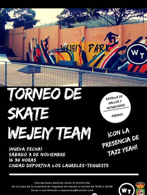 La Concejalía de Juventud organiza el ‘Torneo de Skate Wejeiy Team’
