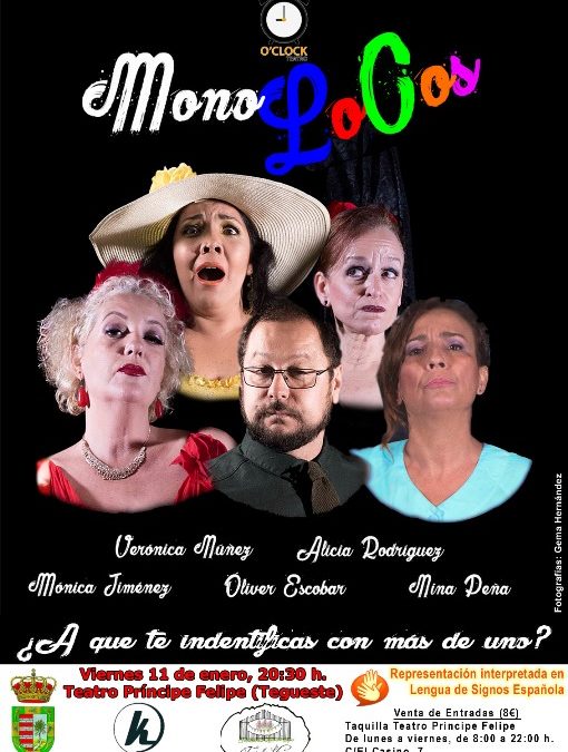 O’clock Teatro presenta su espectáculo ‘Monolocos’ este viernes en el Teatro Príncipe Felipe